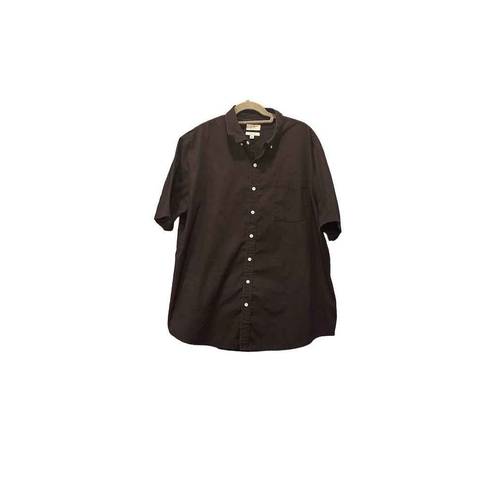 Croft & Barrow Men's 2XL Black Short Sleeve Button-Down Shirt Easy Care